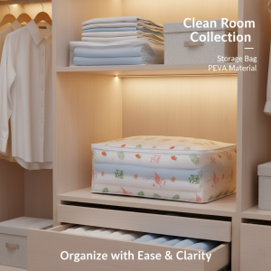 Storage Bag – Clean Room Collection (PEVA Material) Keep your home organized and clutter-free with this durable Storage Bag made from premium PEVA material. Designed for everyday home use, it’s perfect for storing quilts, pillows, blankets, and clothing — giving your room a clean and tidy look. ✅ Key Features: • Eco-Friendly PEVA Material: Made from high-quality, non-toxic, and odorless PEVA that’s safe for your family and environmentally friendly. • Spacious & Practical: Ideal for storing quilts, bedding, pillows, and seasonal clothes while keeping them dust-free and organized. • Durable & Long-Lasting: The sturdy PEVA fabric ensures long-term use without tearing or deformation. • Neat Animal Print Design: Attractive animal print pattern adds a touch of style to your storage area. • Compact & Stackable Shape: Rectangular design allows for easy stacking, maximizing your storage space efficiently. 📏 Product Specifications: • Item Name: Storage Bag • Material: PEVA • Style: Animal Print • Shape: Rectangle • Type: Standard • Size: 57 cm × 40 cm × 22 cm (22.44 in × 15.75 in × 8.66 in) ⚠️ Notes: • Slight color variation may occur due to lighting and screen differences. • Please allow minimal size deviations due to manual measurement. 📦 Package Includes: • 1 × Storage Bag SEO Keywords: storage bag, PEVA storage bag, clean room organizer, quilt storage bag, bedding storage box, clothes organizer bag, home storage solution