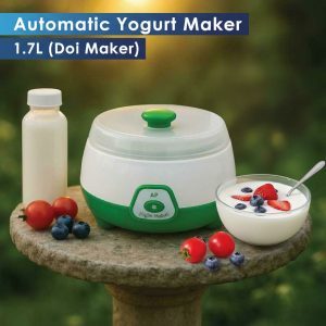 Automatic Yogurt Maker-1.7L (Doi Maker) Enjoy homemade, healthy yogurt every day with the Doi Maker (1.7 Liter) — your smart kitchen companion for effortless yogurt making. This auto electric yogurt maker ensures perfect texture and taste every time, giving your family fresh, preservative-free yogurt in just a few hours! Key Features • 1.7-Liter Capacity: Ideal for family use — make enough yogurt for everyone. • Smart Auto-Electric Technology: Automatically maintains the right temperature for perfect fermentation. • Healthy & Fresh: Enjoy natural, additive-free yogurt made at home. • Quick & Easy to Use: Simple operation and minimal preparation time. Perfect for: Health-conscious families, yogurt lovers, and anyone who prefers fresh, homemade dairy products. Doi Maker – Fresh, Healthy Yogurt Made Simple! ________________________________________ SEO Keywords (naturally included): New Doi Maker, Electric Yogurt Maker, 1 Liter Yogurt Machine, Auto Yogurt Maker, Homemade Yogurt Maker, Smart Doi Maker, Yogurt Maker Bangladesh, Fresh Yogurt Machine, Kitchen Appliance for Yogurt