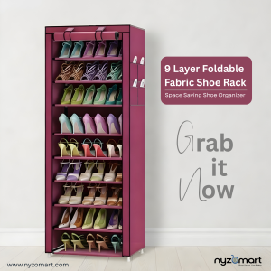 9 Layer Foldable Fabric Shoe Rack | Space-Saving Shoe Organizer Keep your home neat, organized, and clutter-free with the 9 Layer Foldable Fabric Shoe Rack, designed to store more shoes in less space. This smart storage solution is ideal for small apartments, family homes, dorm rooms, or anyone looking to organize footwear efficiently.
