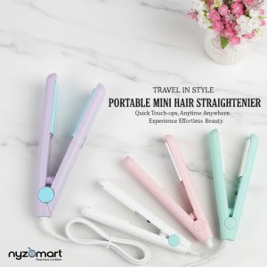 The Portable Mini Electric Hair Straightener is a compact styling tool designed for quick, smooth and safe straightening at home or while traveling. Its ceramic glaze heater protects hair from damage and gives a soft, shiny finish, making it ideal for everyday touch-ups.